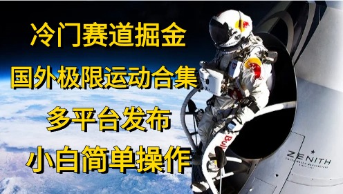 （10745期）冷门赛道掘金，国外极限运动视频合集，多平台发布，小白简单操作